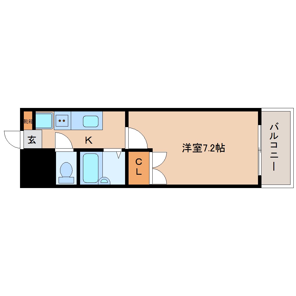 間取り図 近鉄難波線・奈良線/近鉄奈良駅 徒歩6分 2階 築27年