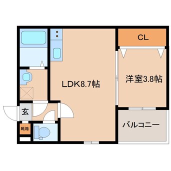 間取図 奈良線/奈良駅 徒歩12分 3階 建築中