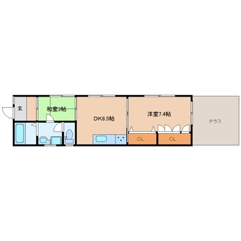 間取図 近鉄難波線・奈良線/近鉄奈良駅 徒歩20分 1階 築3年