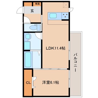 間取図 大和路線・関西本線/奈良駅 徒歩10分 3階 1年未満