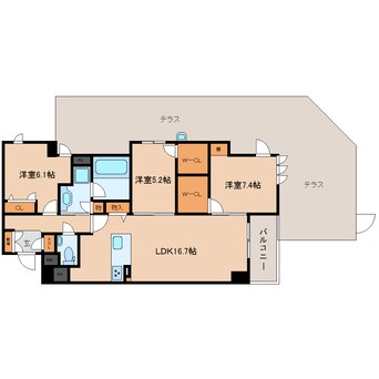 間取図 奈良線/奈良駅 徒歩4分 1階 1年未満