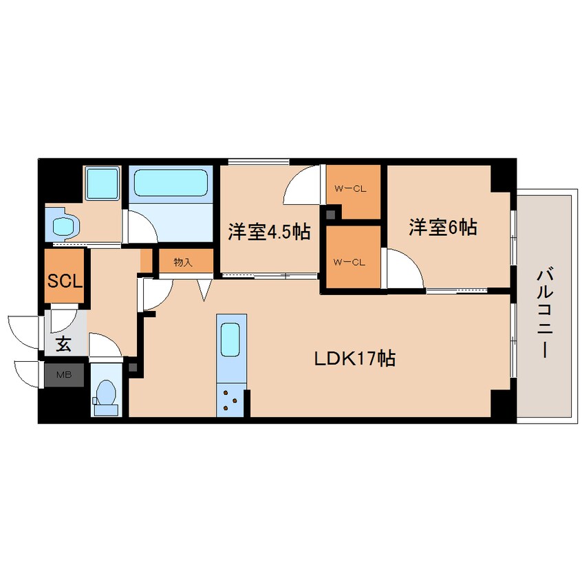 間取図 奈良線/奈良駅 徒歩4分 2階 1年未満