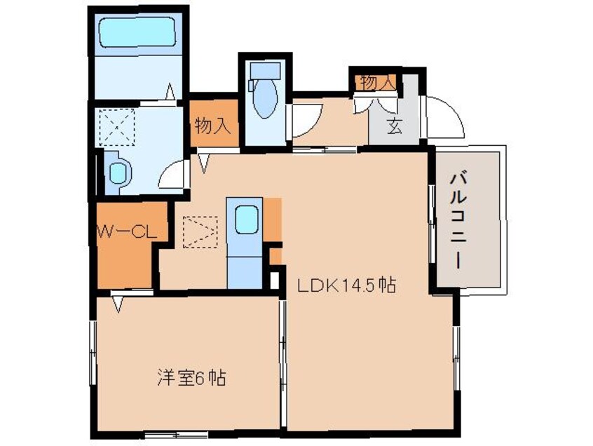 間取図 大和路線・関西本線/木津駅 徒歩8分 1階 築3年
