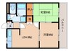 奈良線/棚倉駅 徒歩3分 2階 築25年 2LDKの間取り