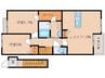 近鉄橿原線/尼ケ辻駅 徒歩17分 2階 築3年 2LDKの間取り