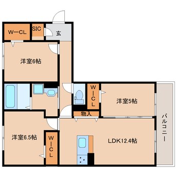 間取図 奈良線/奈良駅 徒歩19分 2階 1年未満