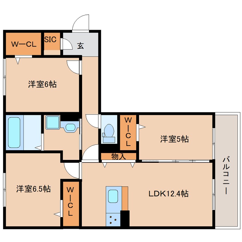間取図 奈良線/奈良駅 徒歩19分 2階 1年未満