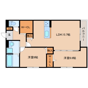間取図 奈良線/奈良駅 徒歩9分 1階 1年未満