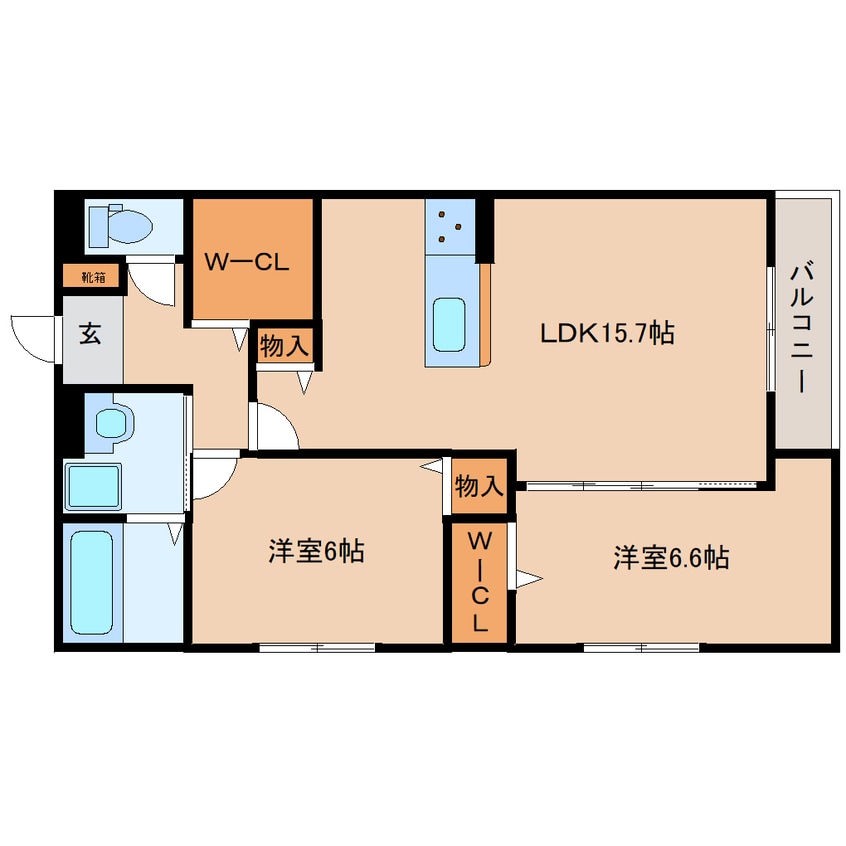 間取図 奈良線/奈良駅 徒歩9分 1階 1年未満