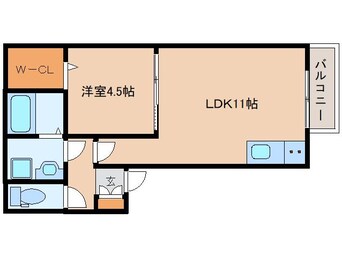 間取図 近鉄難波線・奈良線/近鉄奈良駅 徒歩20分 2階 1年未満