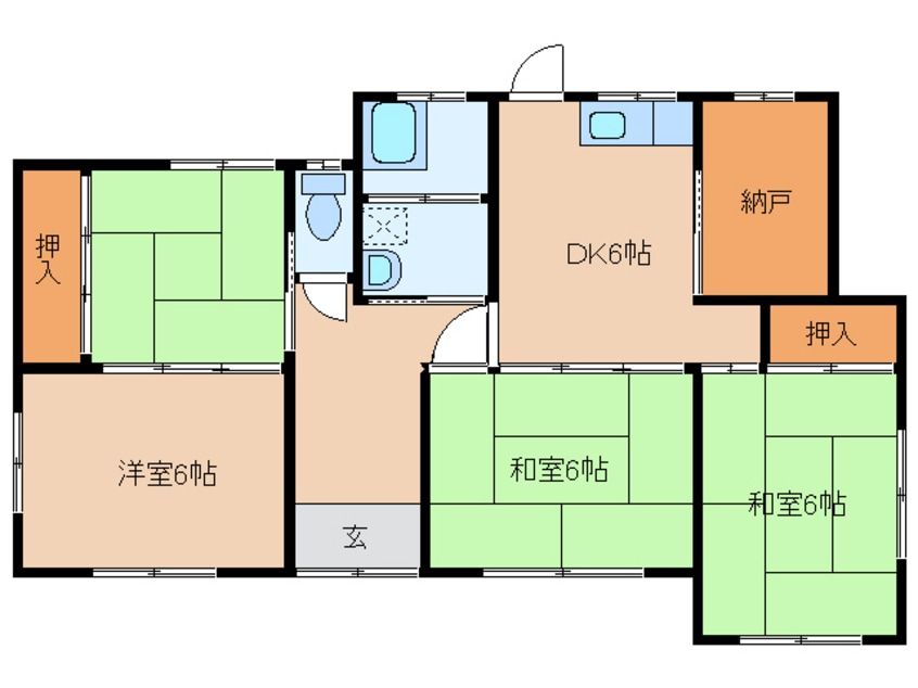間取図 宮崎交通バス(小林市)/川無入口 徒歩7分 1階 築43年