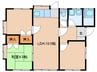 緑ヶ丘住宅 3LDKの間取り