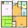 サンローゼ・堤 2DKの間取り