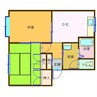 ラペックス堤 2DKの間取り