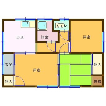 間取図 温水貸家