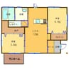 駅南住宅Ⅱ 2LDKの間取り