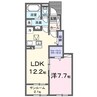 ハニーサックルⅠ 1LDKの間取り