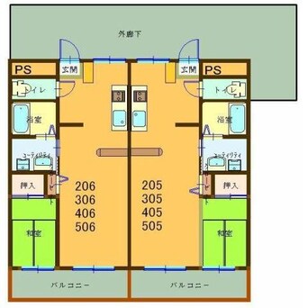 間取図 サニ―コート仲町