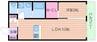 グラン藤 1LDKの間取り