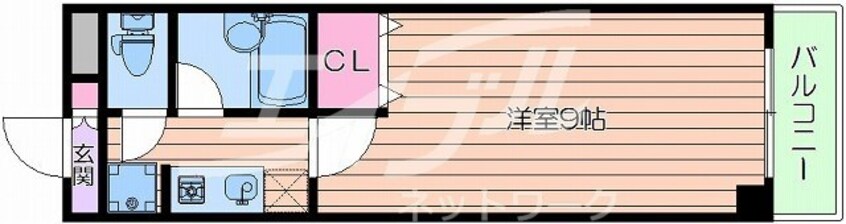 間取図 大阪メトロ御堂筋線/江坂駅 徒歩9分 7階 築25年