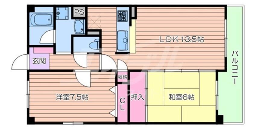 間取図 フォンティーヌ江坂