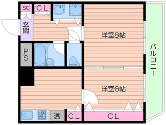 間取図 ハイムタケダＴ－８
