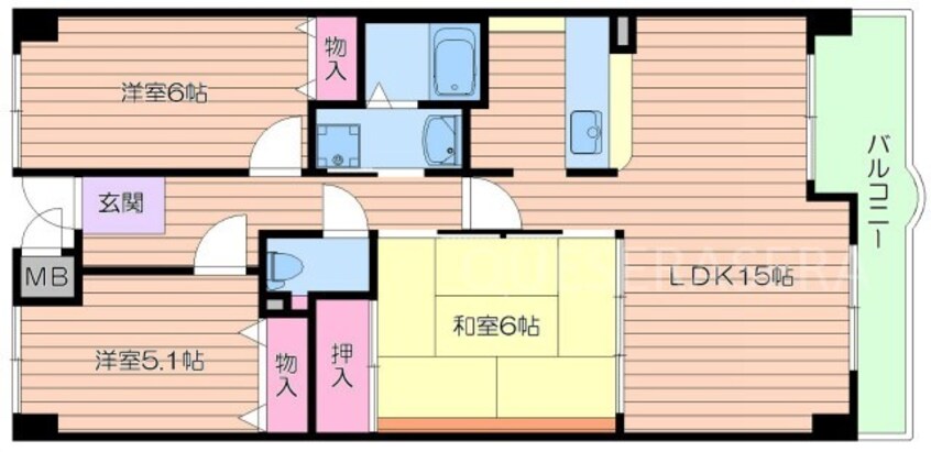 間取図 カルムフォーレ千里山