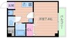 アーネスト山手Ⅱ 1Kの間取り