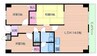 ニチゴマンションⅡ 3LDKの間取り