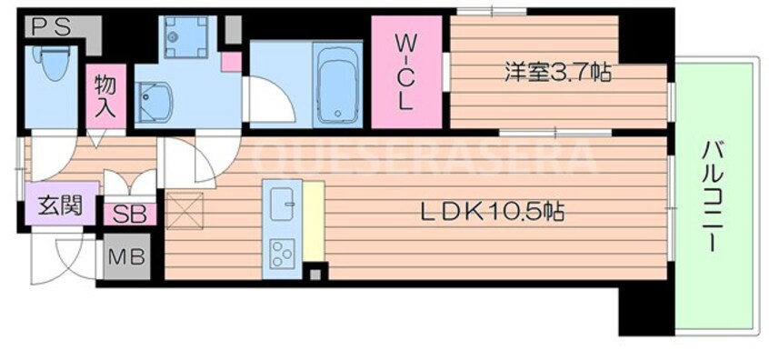 間取図 フランディル・オーラ江坂