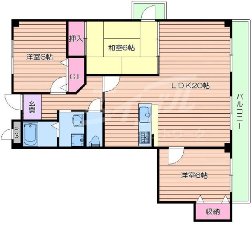 間取図 グリーンハイム千里Ⅱ