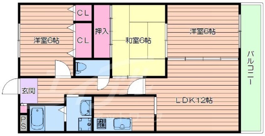 間取図 阪急千里線/関大前駅 徒歩17分 2階 築29年