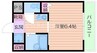 ヒルトップ千里山 1Kの間取り
