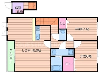 間取図 ロッヂえざかA