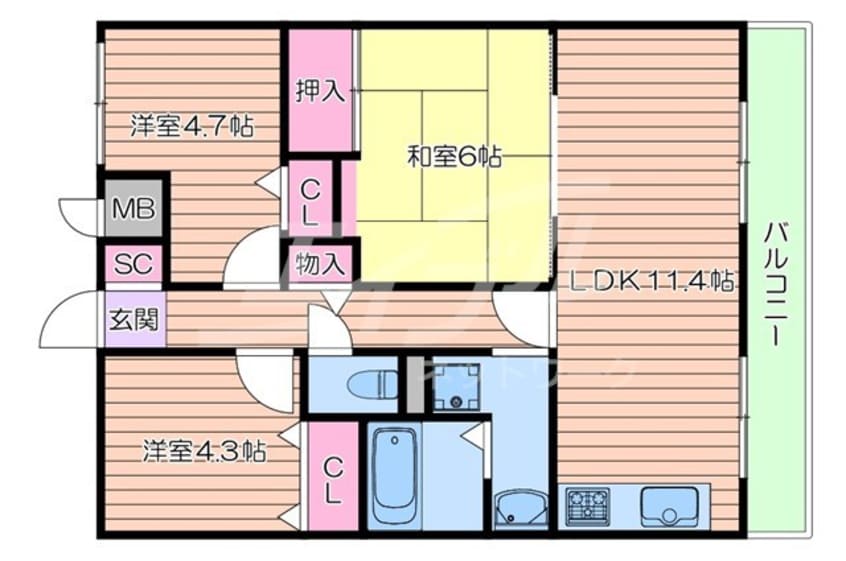 間取図 ラヴィア・フォーレ千里山