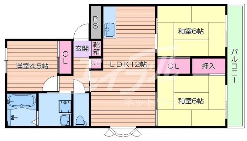 間取図 メゾンリラ千里山