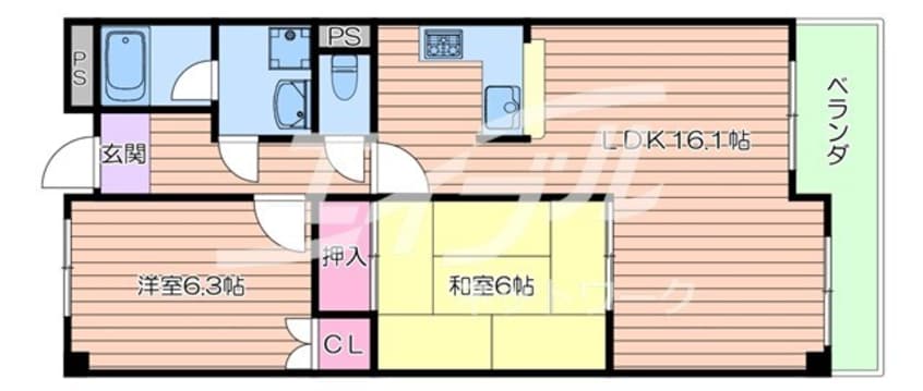 間取図 プレーヌ緑地公園