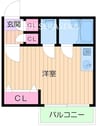 コーポラス常陽 1Rの間取り