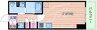 コンフォリア江坂 1Rの間取り