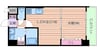 リーベンベルク 1LDKの間取り