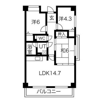 間取図 阪急千里線/千里山駅 徒歩15分 2階 築28年