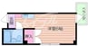 阪急千里線/関大前駅 徒歩4分 3階 築33年 1Rの間取り