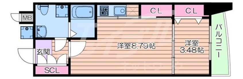 間取図 La Douceur江坂