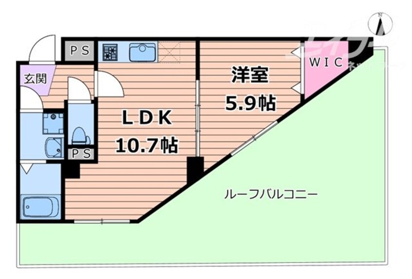 間取図 第６アローズ緑地公園