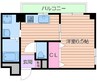 ドミール関大前 1Kの間取り