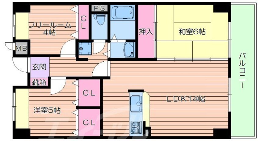 間取図 阪急千里線/豊津駅 徒歩10分 11階 築25年