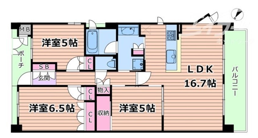 間取図 ブランズ千里桃山台