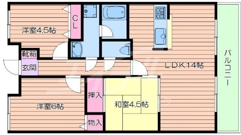 間取図 吹田野村ハイツ