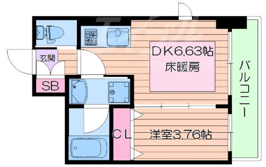 間取図 江坂プライマリーワン