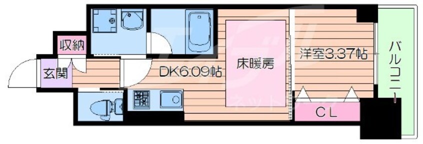 間取図 江坂プライマリーワン